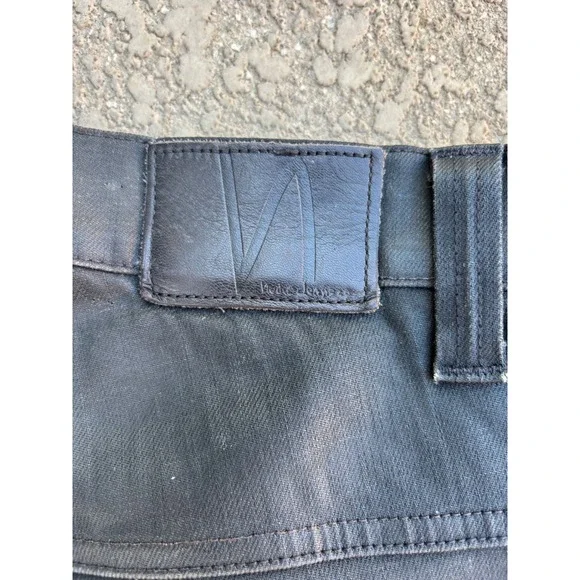Nudie Jeans Black Dry Coated Jeans Men's W36 L34 Made in Italy